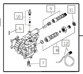 Troy-bilt model 020316 pump breakdown  parts